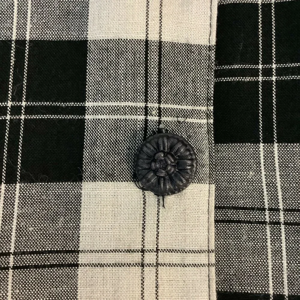 Vintage NICA PICCALINO Dress *size 8 Plaid Button Front Shoulder Pads Midcalf - Picture 4 of 7